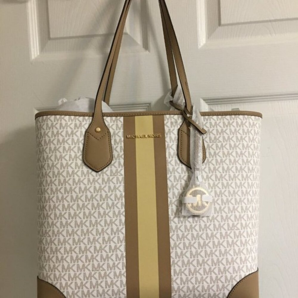 Michael Kors NEW Eva Shoulder Tote Bag & Free Pouch - Retail $298 Mk - Picture 2 of 10